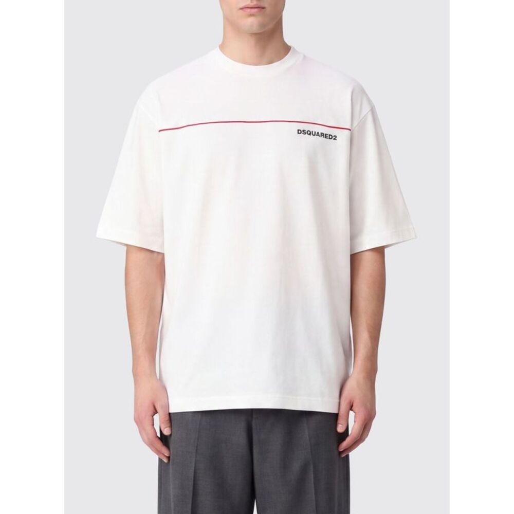 Dsquared2 Men Dsquared2 Contrast Logo Cotton T-Shirt